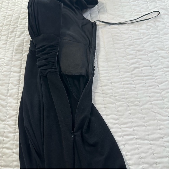 Chaya Elegant Beaded NeckLine Black Maxi Dress with Sise Zipper - Picture 14 of 16